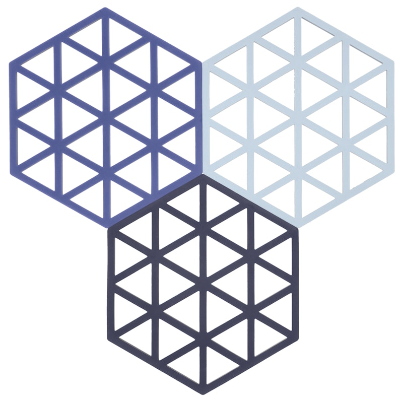 Triangle Topfuntersetzer 3 Teile, Blau