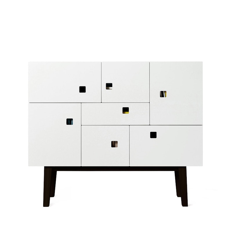 Peep C1 Sideboard, Angel White/Schwarz