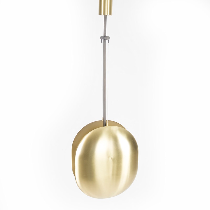 Clam Lamp Pendant, brass