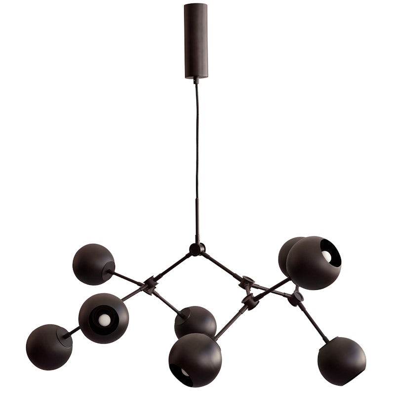 Drop Globe Hanglamp 95 cm, Burned Black