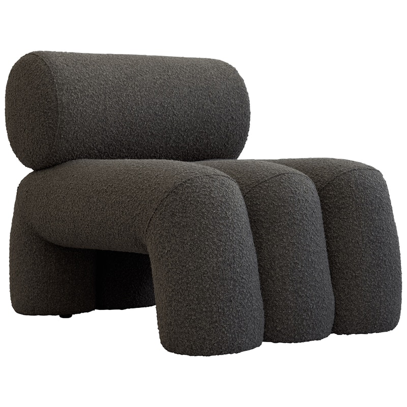 Foku Loungestoel Bouclé, Deep Taupe