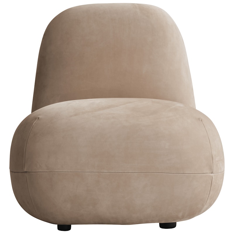 Toe Flat Fauteuil, Nubuckleder