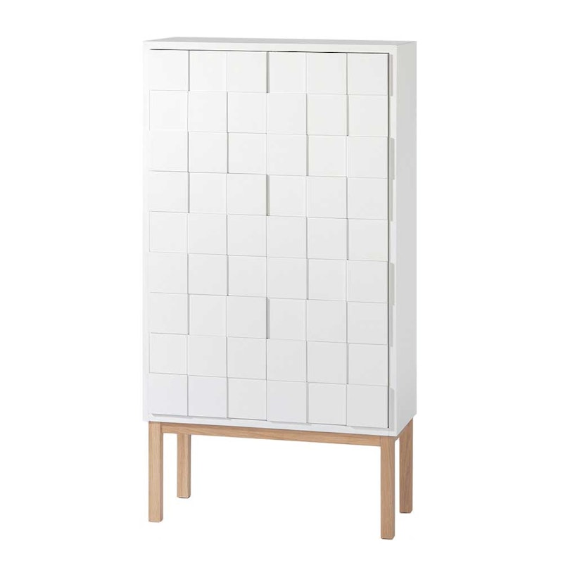 Collect 2010 Cabinet, White/White Oak