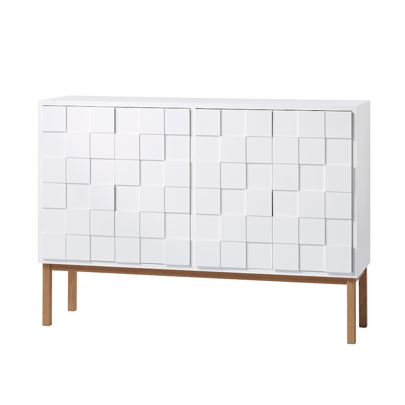 Collect 2010 Cabinet Low, White/White Oak