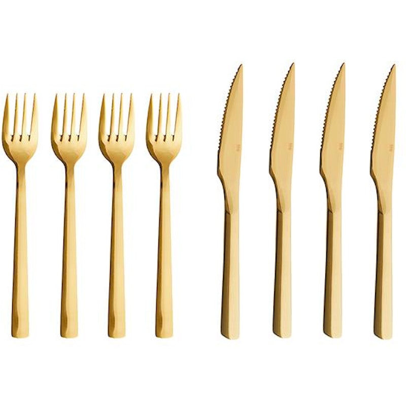 Raw Bestekset 8 Stuks, Goud