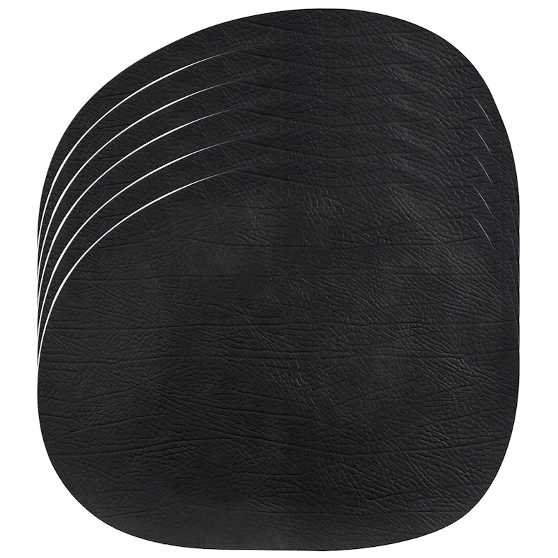 Raw Buffalo Placemat Pak van 6, Zwart