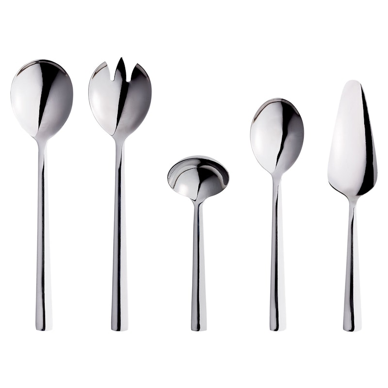 Raw Opschepbestek 5 Stuks, Zilver