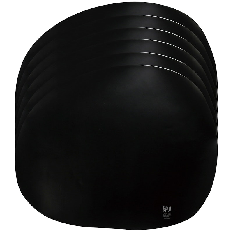 Raw Organic Placemat Pak van 6, Zwart