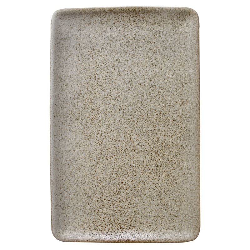 Raw Rectangular Plate 23.5x15, Sandy Beige