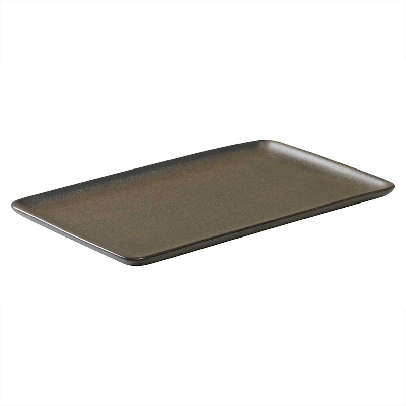 Raw Rectangular Plate 23,5x15 cm, Metallic Brown | RoyalDesign