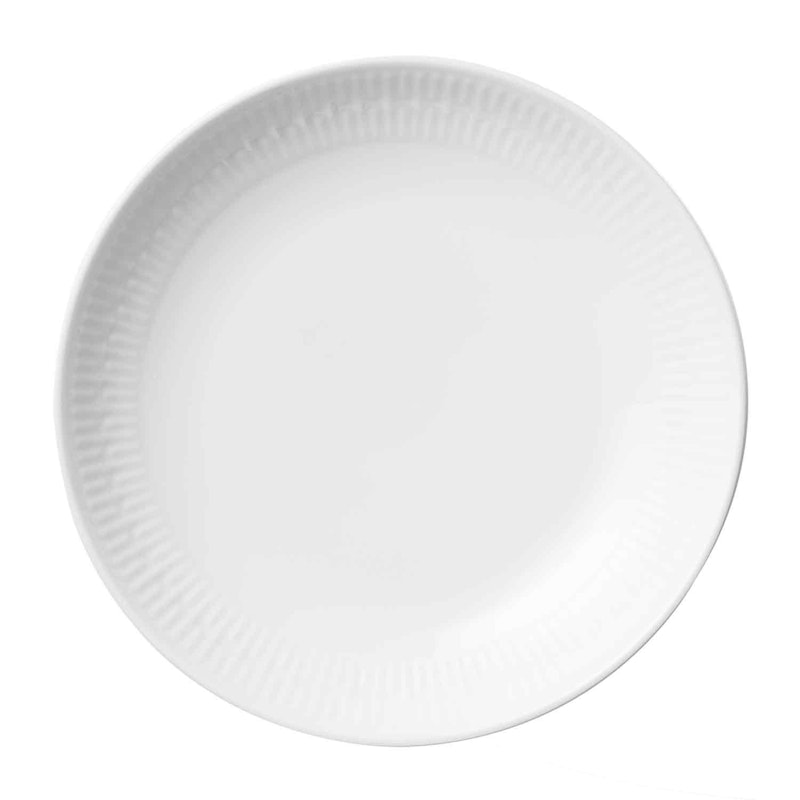 Relief Deep Plate 22 cm 4-Pcs, White