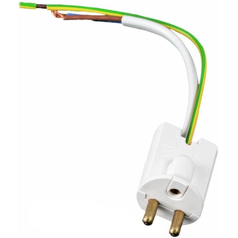 Stekker met Koord 14 cm, Geaard