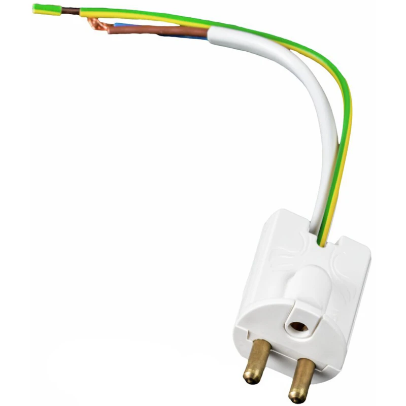 Stekker met Koord 14 cm, Geaard