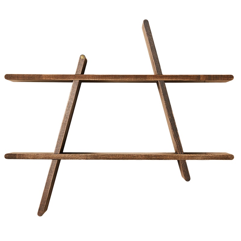 A-Shelf Wandplank L, Donker Gekleurd As