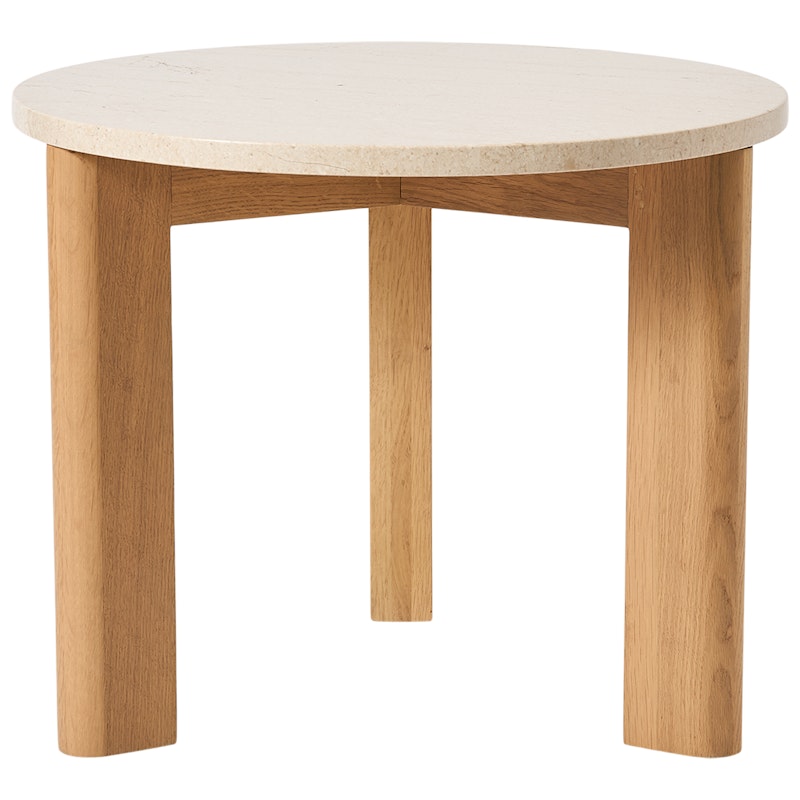 Evoke Salontafel Marmer Creme, Ø55 cm
