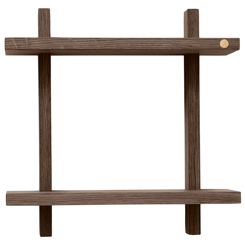 Treat Wandplank Dubbel 34x34 cm, Gerookt Eiken