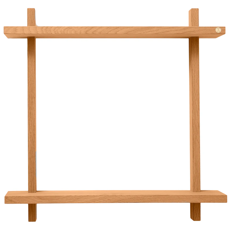Treat Wandplank Dubbel 50x50 cm, Geolied Eiken