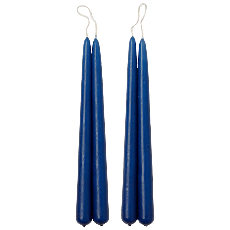Blossom Kaarsen Pak van 4, Cobalt Blue