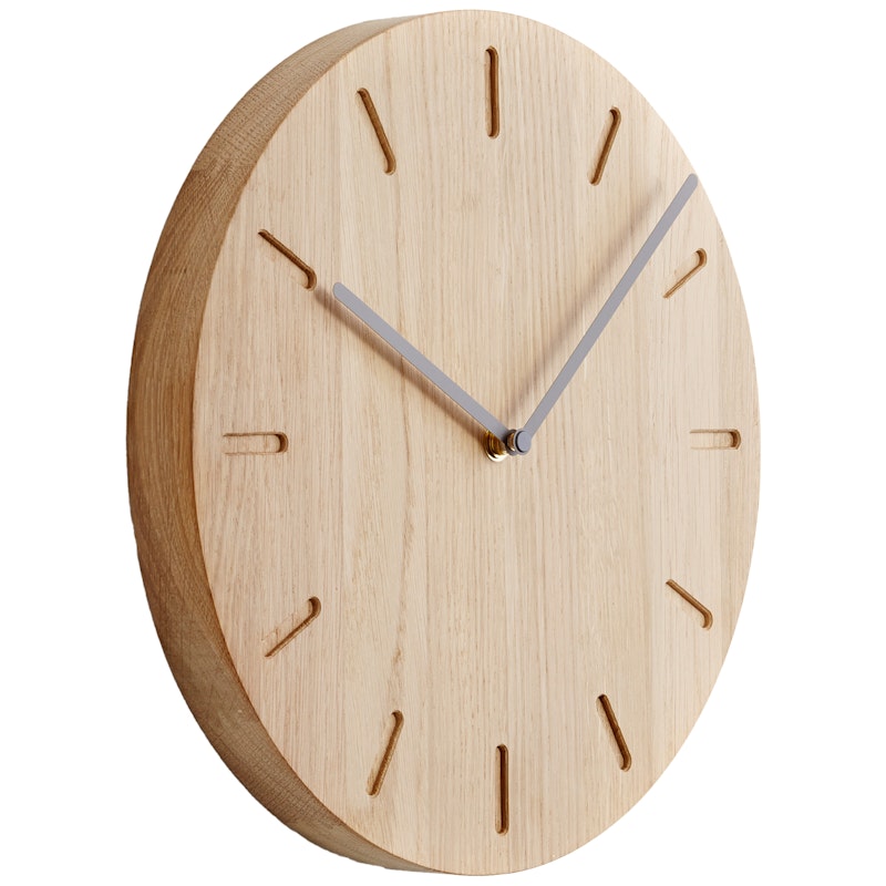 Watch:Out Wandklok, Eiken / Grijs
