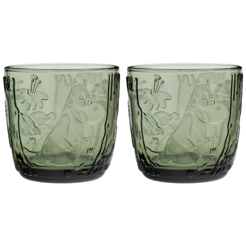 Moem Drinkglas Pak van 2 28 cl, Pine Green