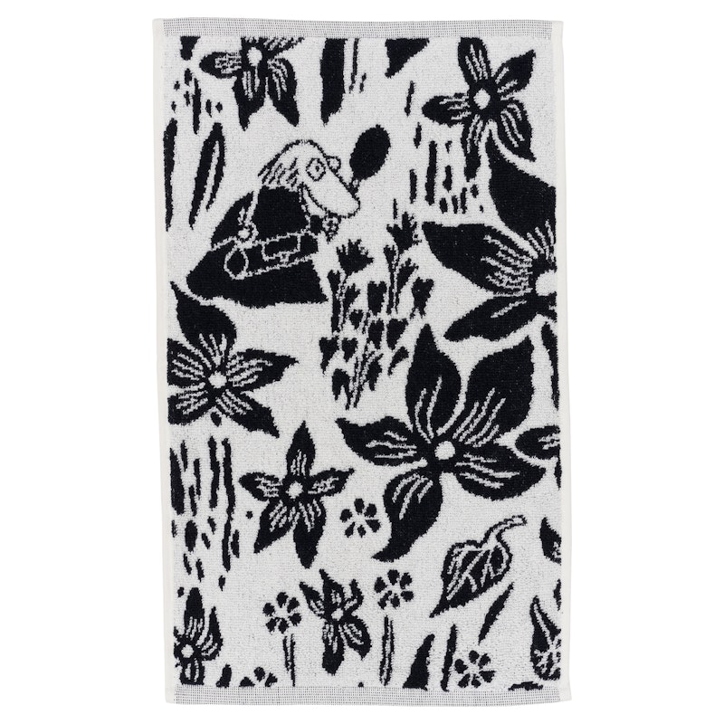 Moomin Handdoek 30x50 cm, Lily Zwart En Wit