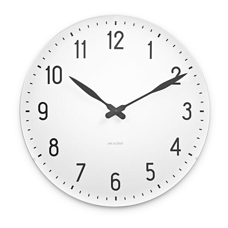 AJ Station Wall Clock, White