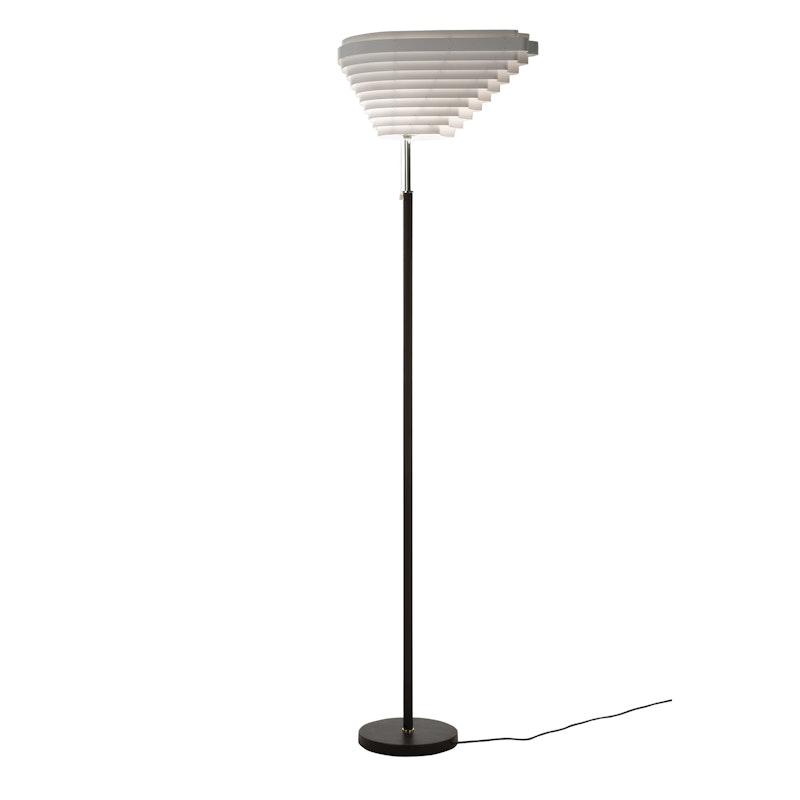 A805 Angel Wing Vloerlamp, Vernikkeld Messing