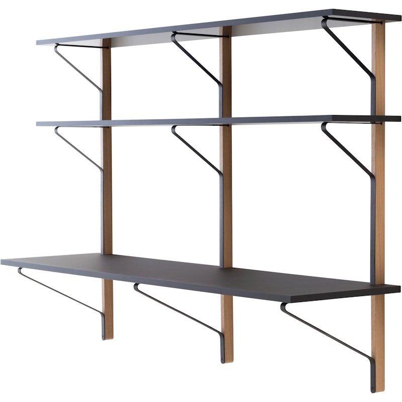 Kaari REB 010 Wandconsole Met Bureau, Zwart