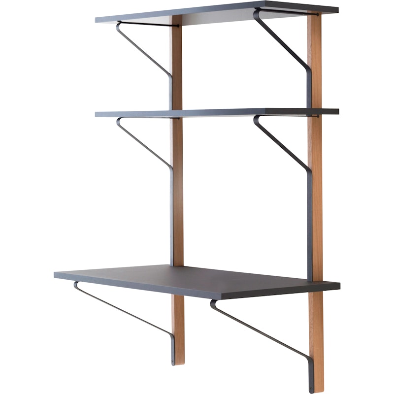 Kaari REB 013 Wandconsole Met Bureau, Zwart