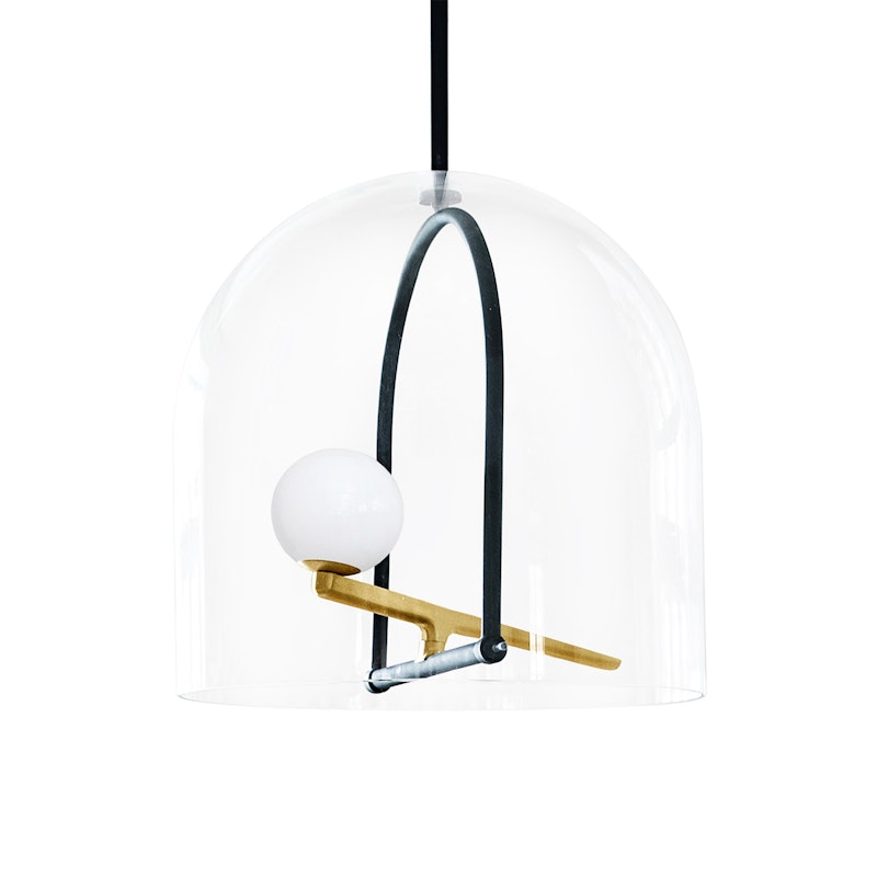 Yanzi S Hanglamp, Zwart / Messing