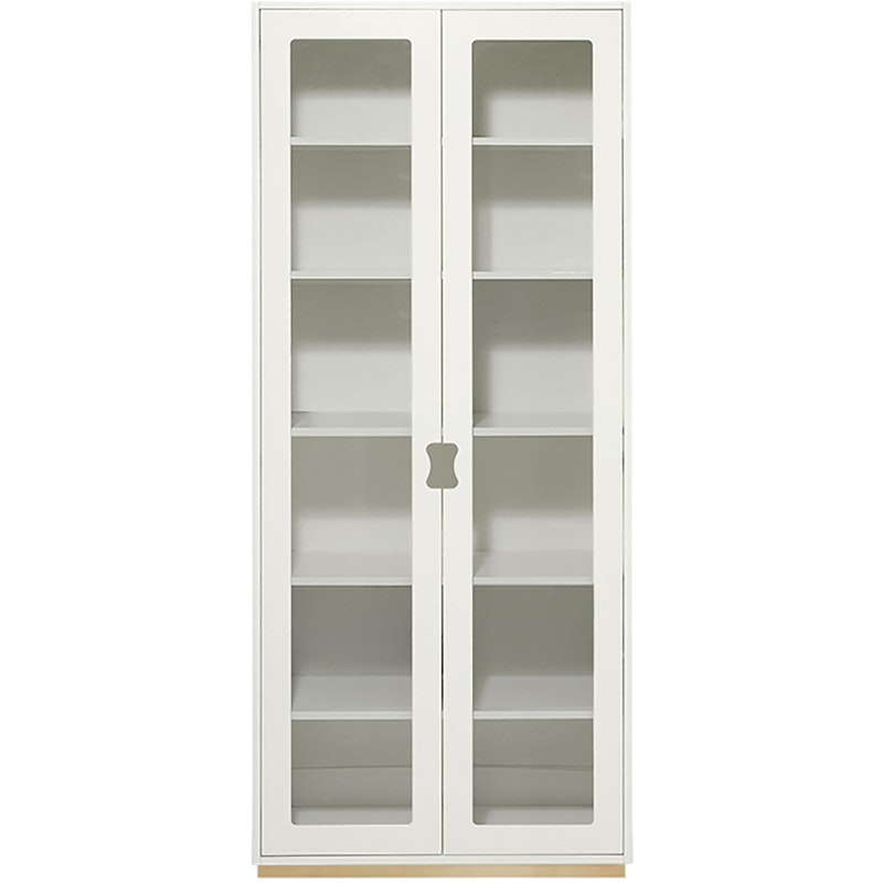 Snow F Vitrinekast 42 cm, Wit/Eikkleurig