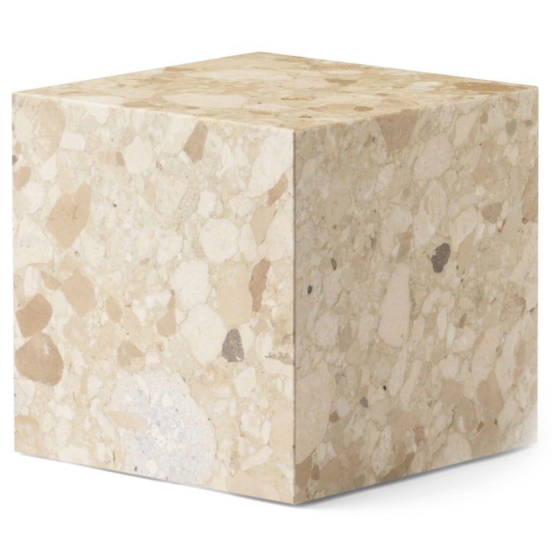Plinth Cubic Bijzettafel 40x40 cm, Kunis Breccia Marmer