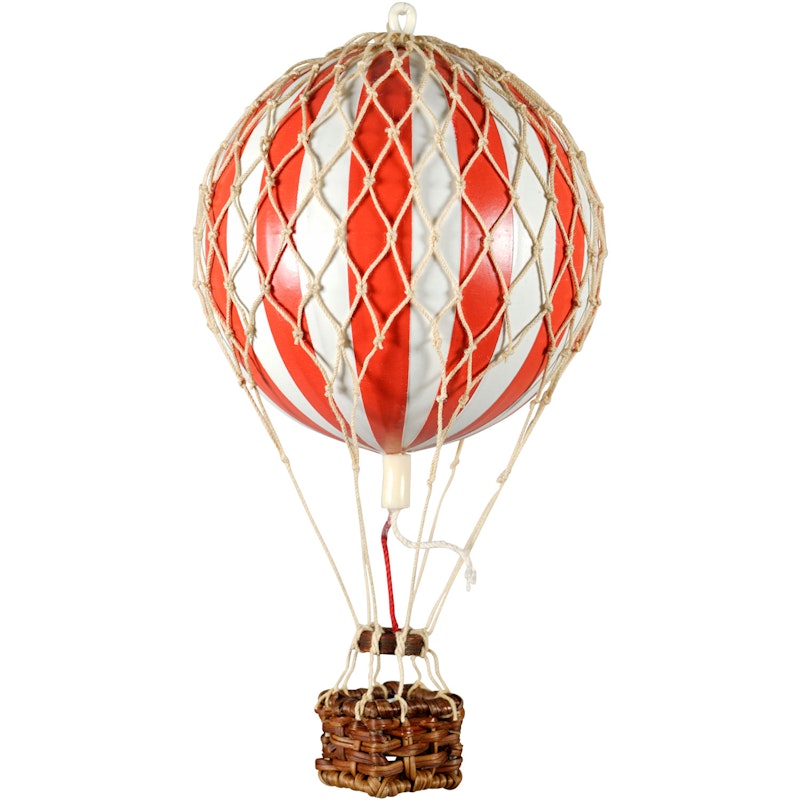 Floating The Skies Luchtballon 13x8.5 cm, Rood / Wit