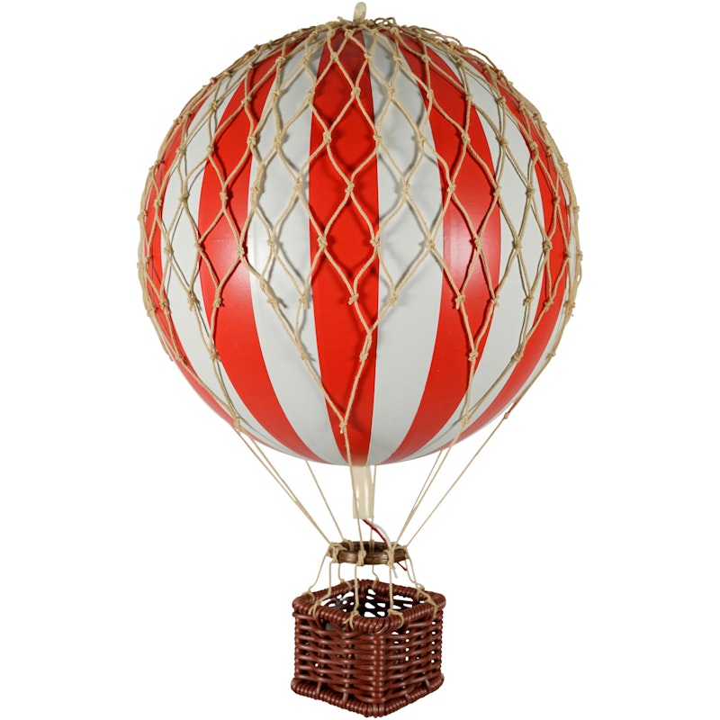 Travels Light Luchtballon 18x30 cm, Rood / Wit