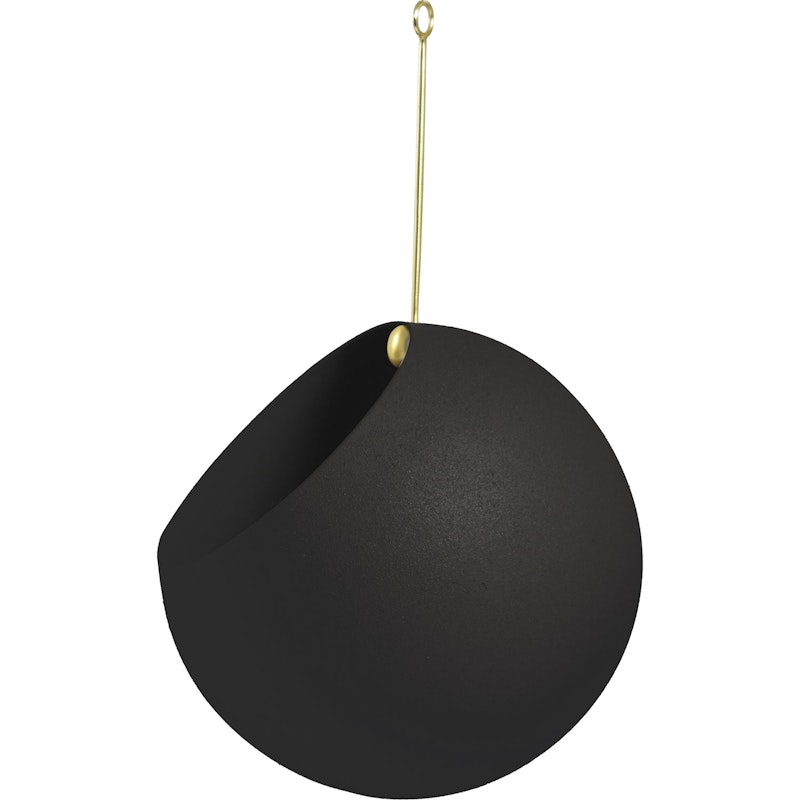 Globe Hangpot Ø21x32 cm, Zwart