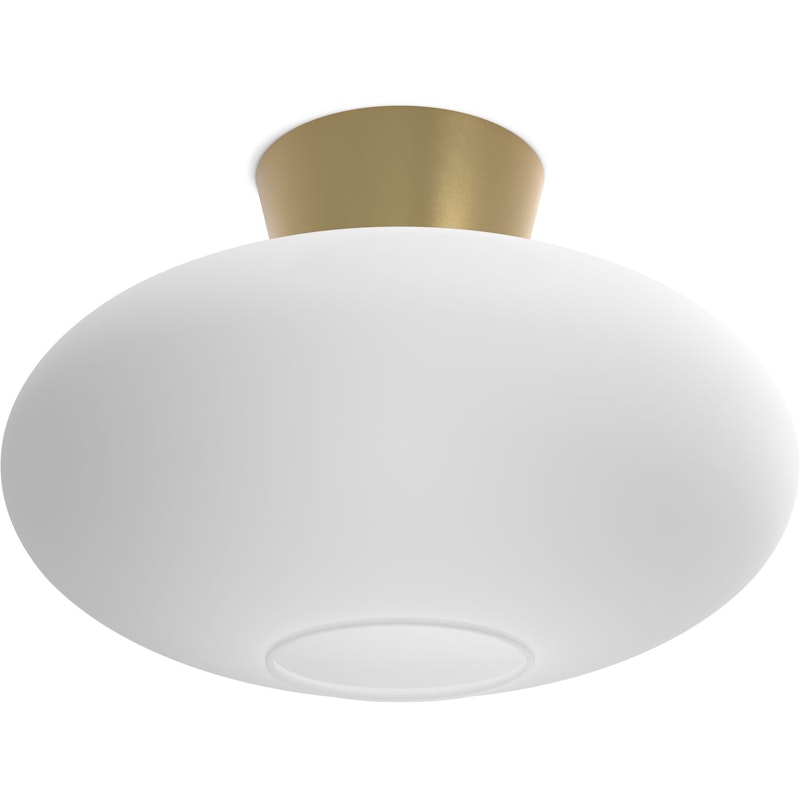 Bullo XL Plafondinbouwlamp, Messing / Opaal