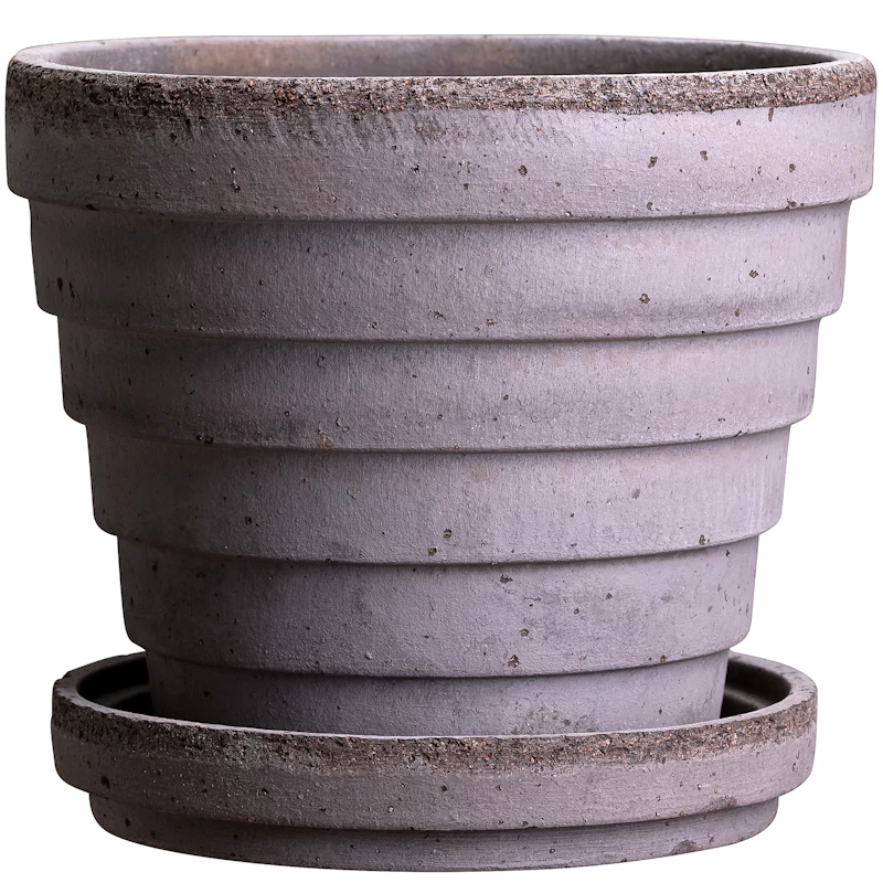 Planet Pot met Schotel Grijs Ø14 cm