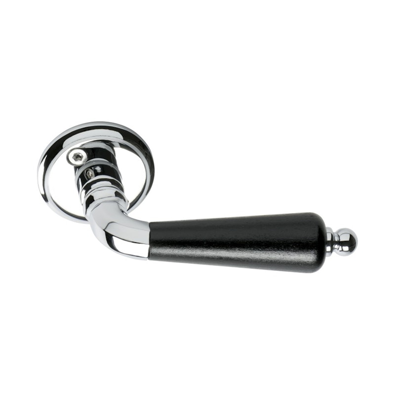 Door handle Balder chrome / black incl key plate