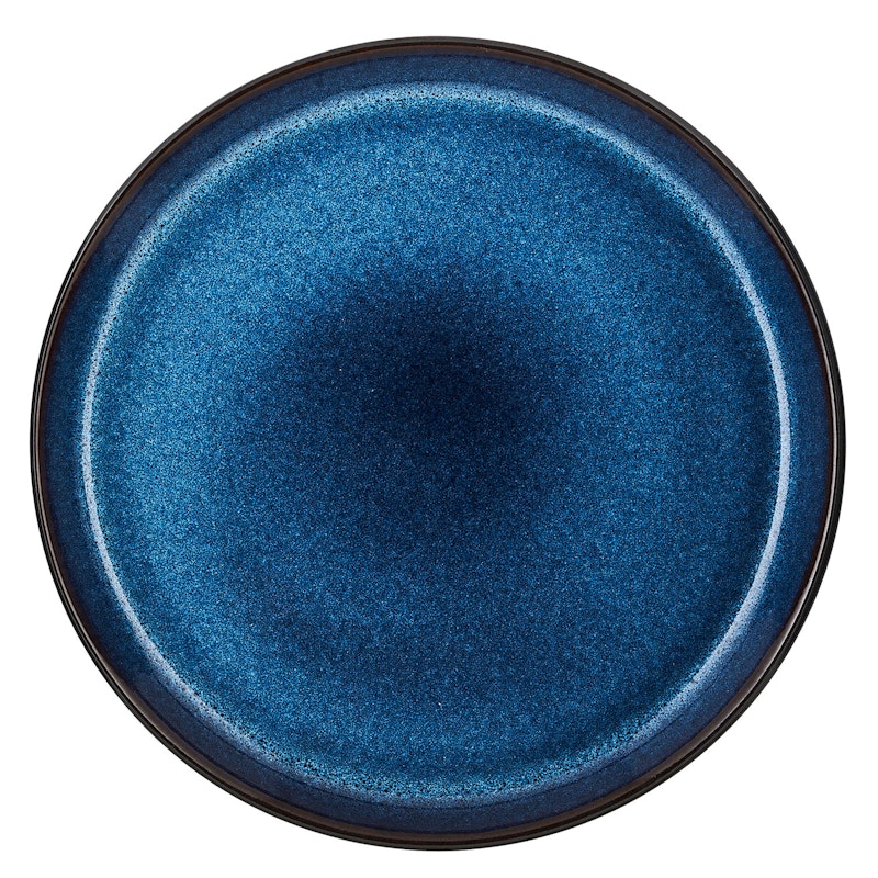 Gastro Bord Ø21 cm, Zwart/Donkerblauw