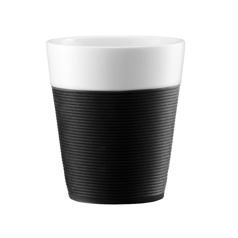 Bistro Porcelain Mug 30 cl 2-Pcs, Black