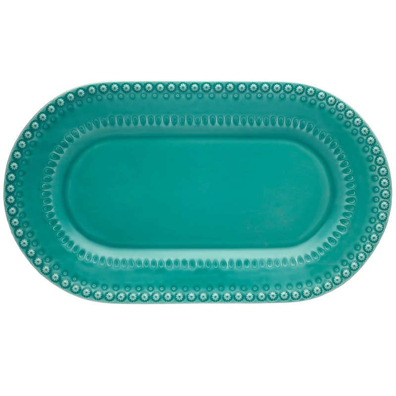 Fantasy Serveerschaal 45 cm, Turquoise