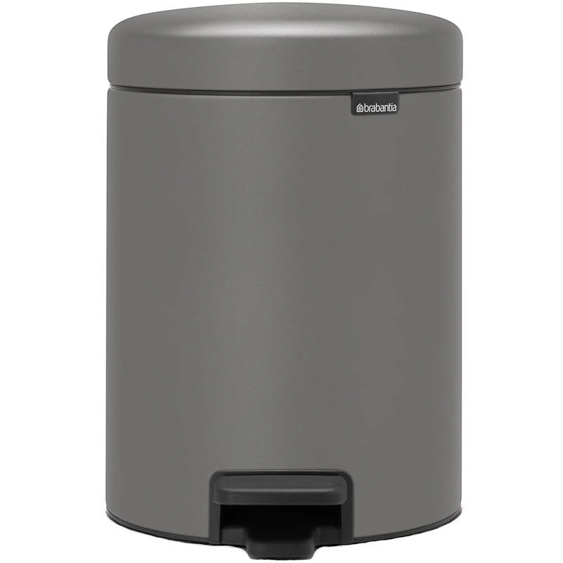 New Icon Pedal Bin 5L, Mineral Concrete Grey
