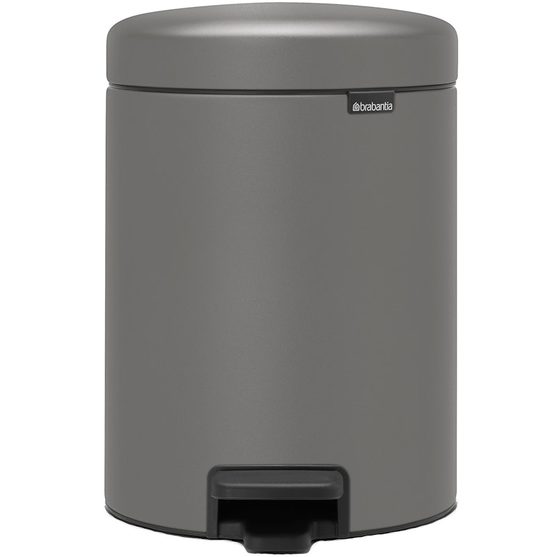 New Icon Pedal Bin 5L, Mineral Concrete Grey