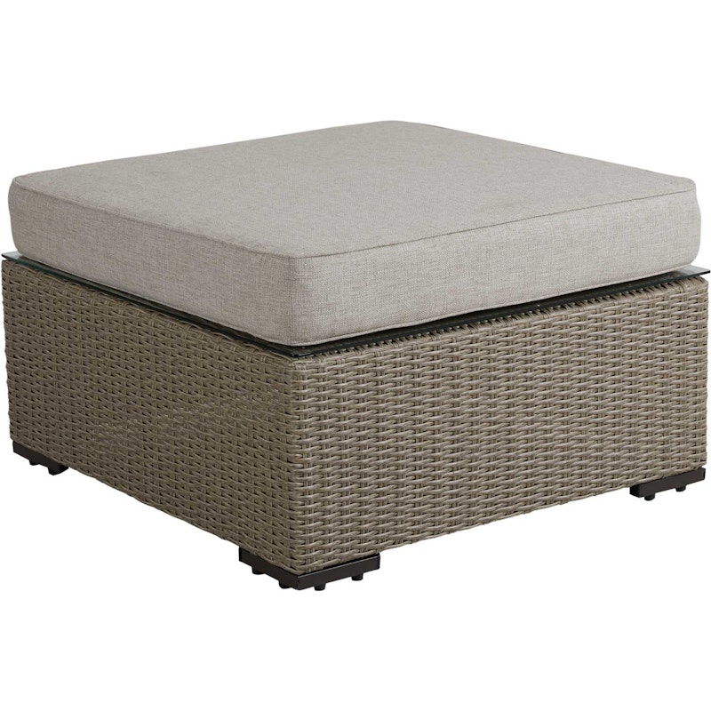 Funkia Poef / Loungetafel 76x76x46 cm, Beige/Zand