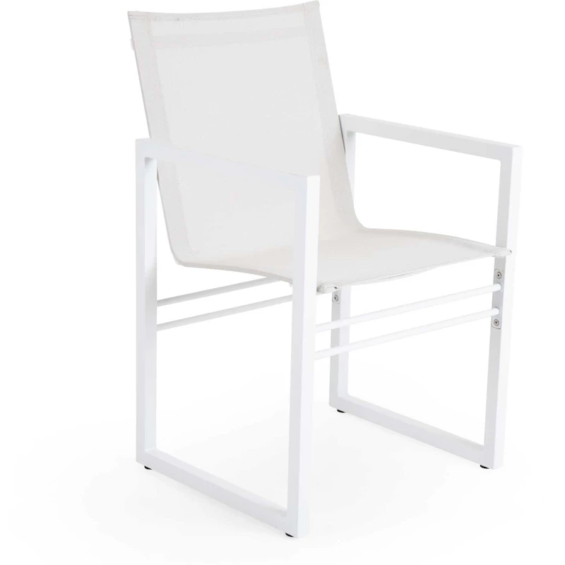 Vevi Dining Chair, White/Alu
