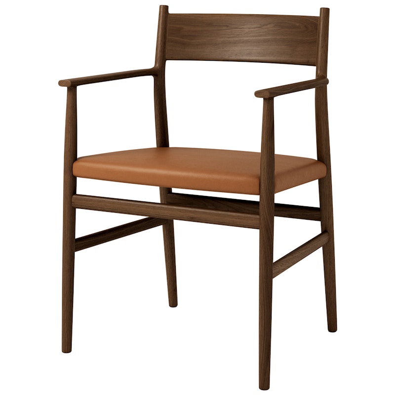 Arv Fauteuil, Gerookt Eiken / Leer Brandy