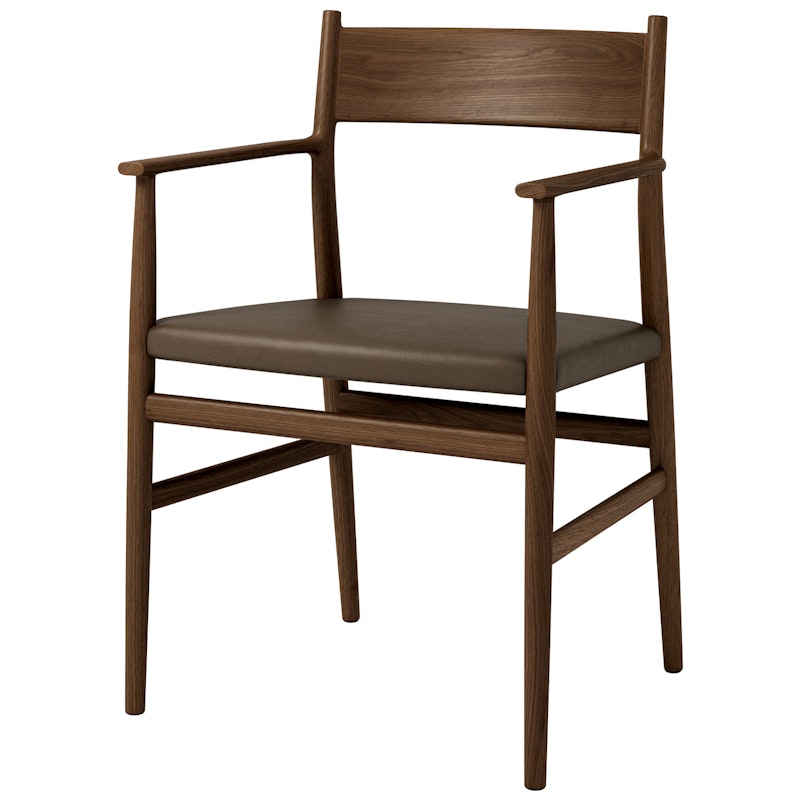 Arv Fauteuil, Gerookt Eiken / Leer Cinnamon