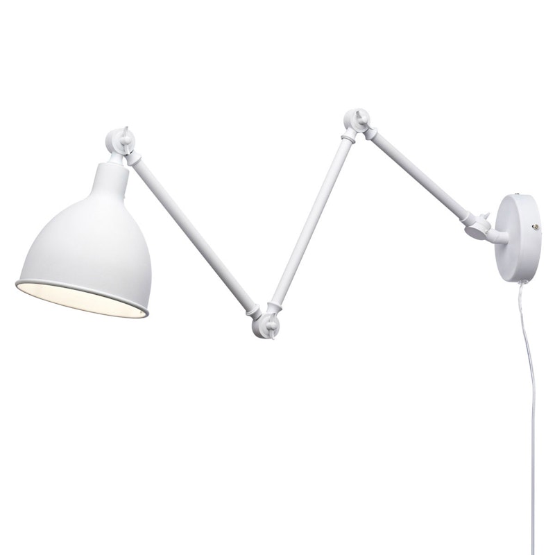 Bazar Wandlamp Lange Arm, Wit