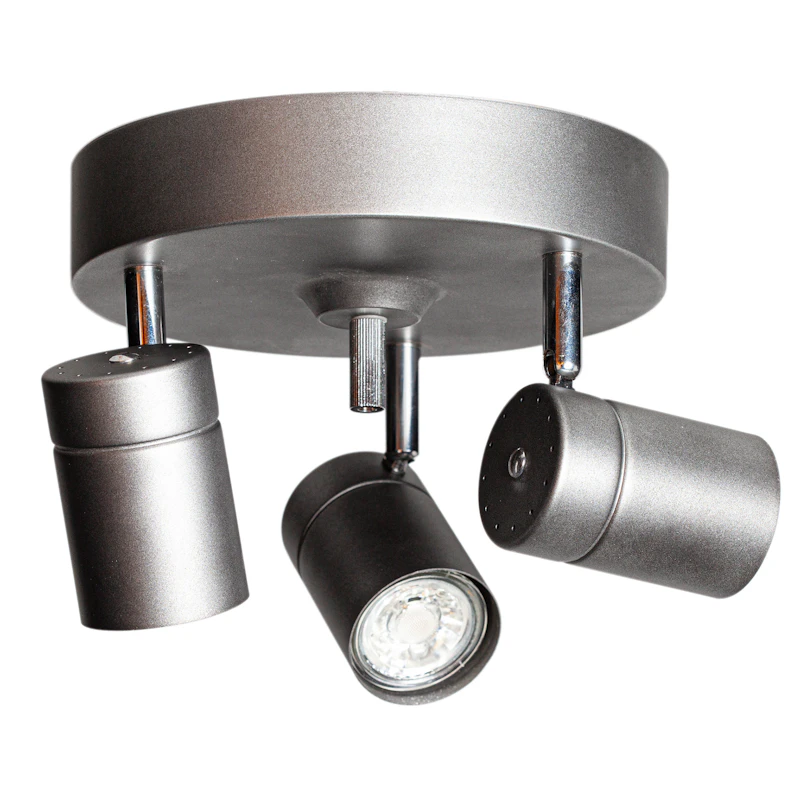Correct 3 Spotlamp, Steel Grey