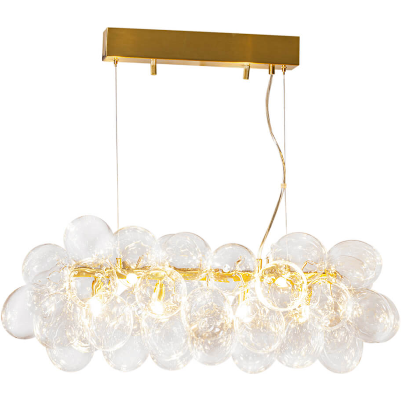 Gross Bar Pendant 80 cm, Doorzichtig / Messing